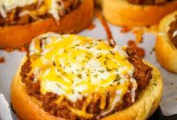 Sloppy Joe Stuffed Garlic Bread