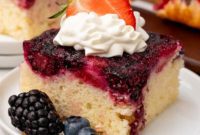 Luscious Berry Flip Cake
