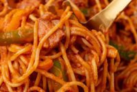 Spicy Cajun Sausage Spaghetti