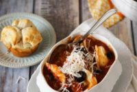 Hearty Pepperoni Pizza Soup
