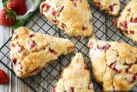 Zesty Strawberry Lemon Scones