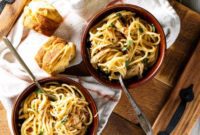 Creamy Slow Cooker Chicken Spaghetti