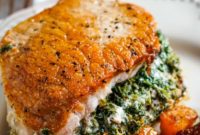 Savory Spinach-Filled Pork Chops