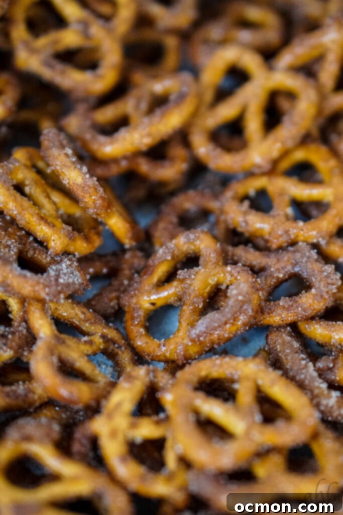 Golden Cinnamon Knots 7 The Cinnamon Sugar Pretzels are left to cool.