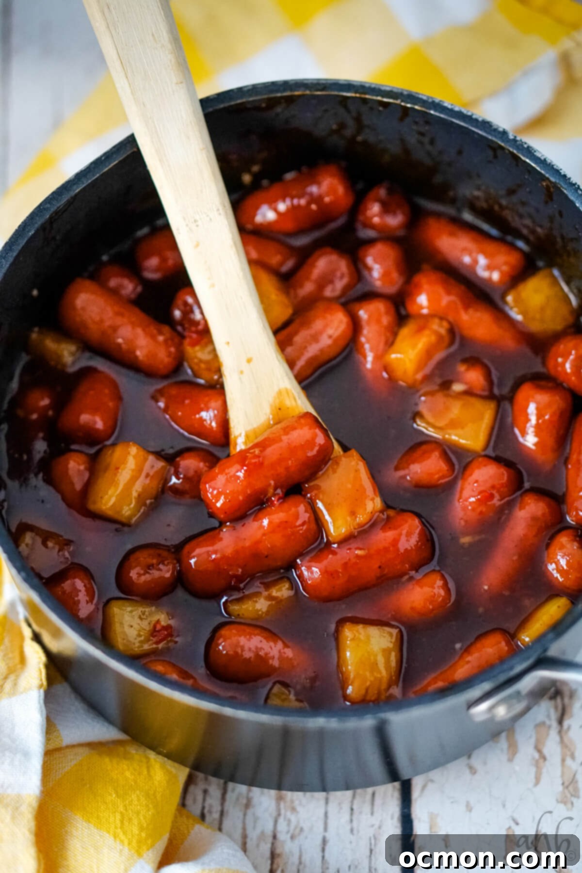 Aloha Smokies 10 Hero image of Hawaiian Lit'l Smokies in a pot.