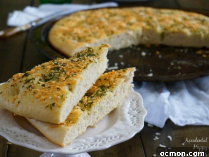 Cheesy Garlic Focaccia 3 Garlic Cheese Focaccia Bread