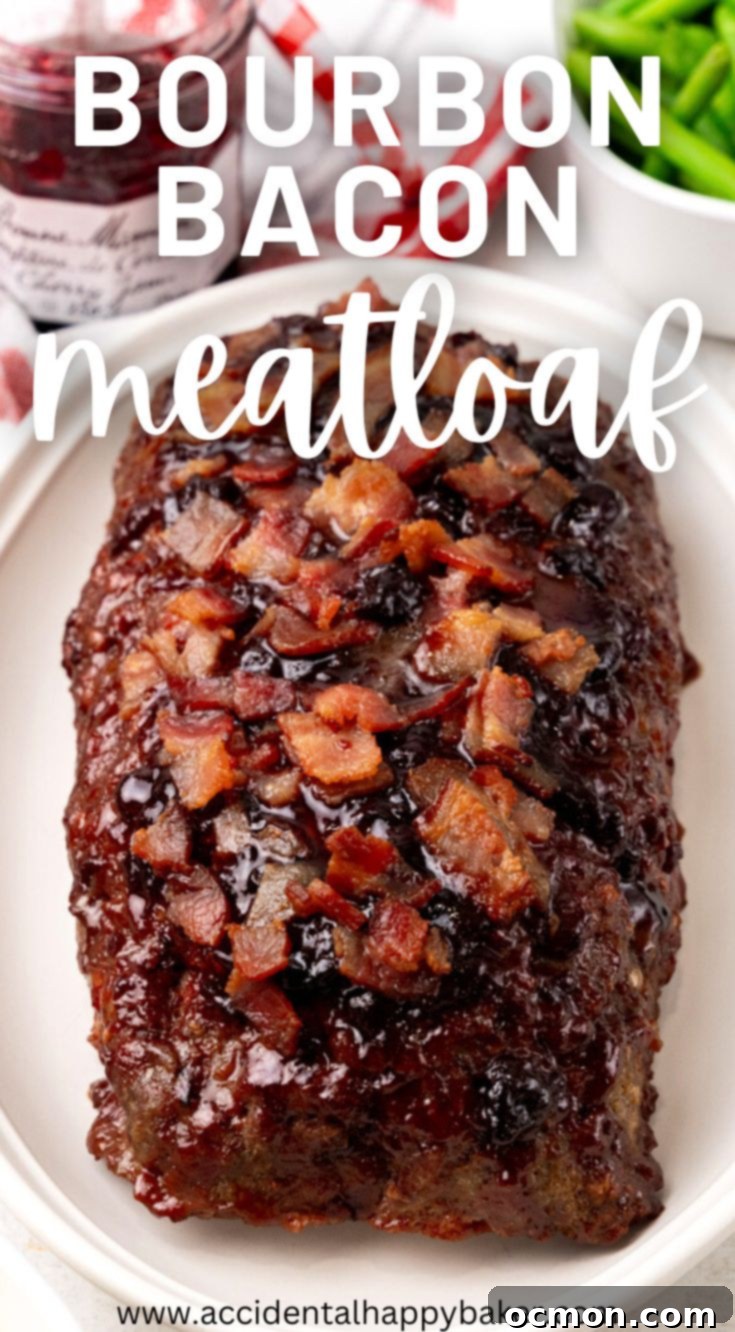 Bourbon Bacon Meatloaf is certainly not your mother’s meatloaf! This tender main dish has tons of bacon flavor with bacon on the inside and on the top. But the showstopper addition is the bourbon glaze for a combination that’s simply irresistible!
