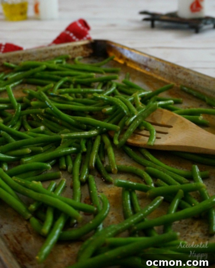 Uncooked Green Beans Ready for Roasting