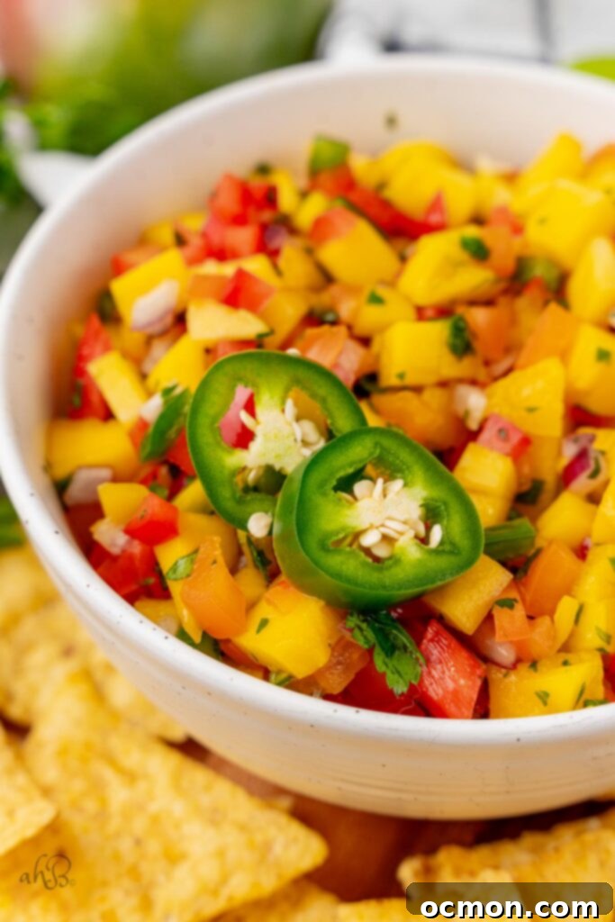 Let the salsa sit for a few minutes to let the flavors blend before serving! 