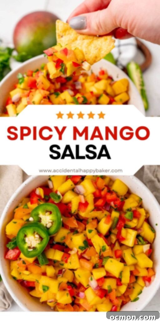  Fresh and fruity, sweet and spicy, this spicy mango salsa just takes a handful of simple ingredients and a few minutes to make.
