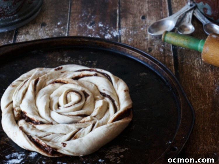 Chocolate Cinnamon Rolls. The easiest and biggest chocolate cinnamon roll you'll ever make! 