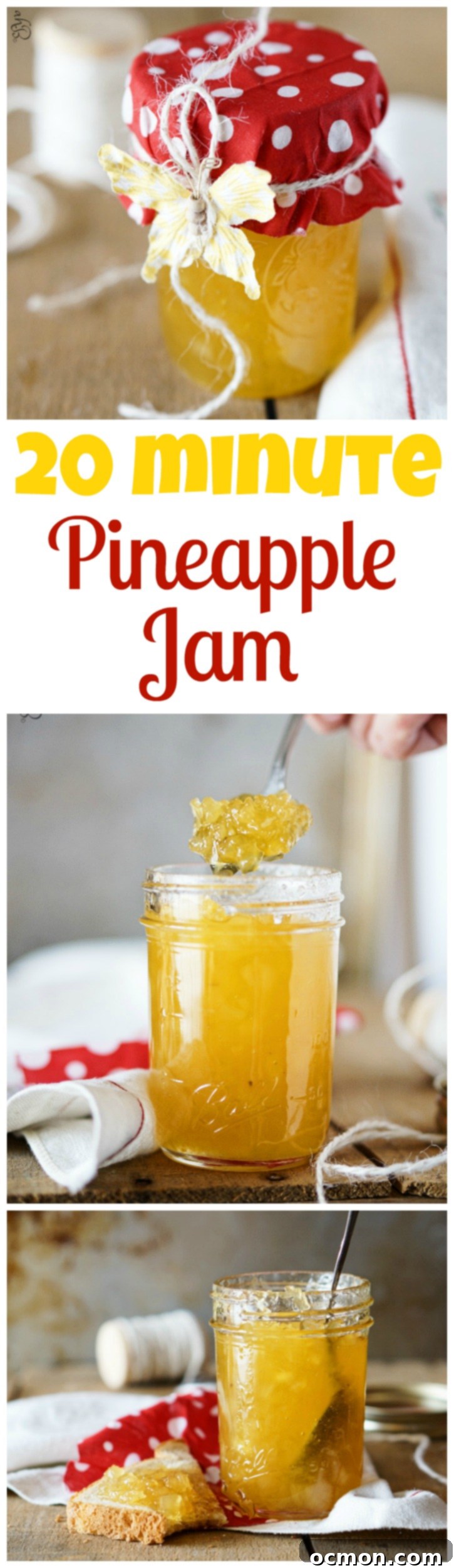Tropical Pineapple Preserve 2 2 ingredients, 20 minutes, Homemade Pineapple Jam