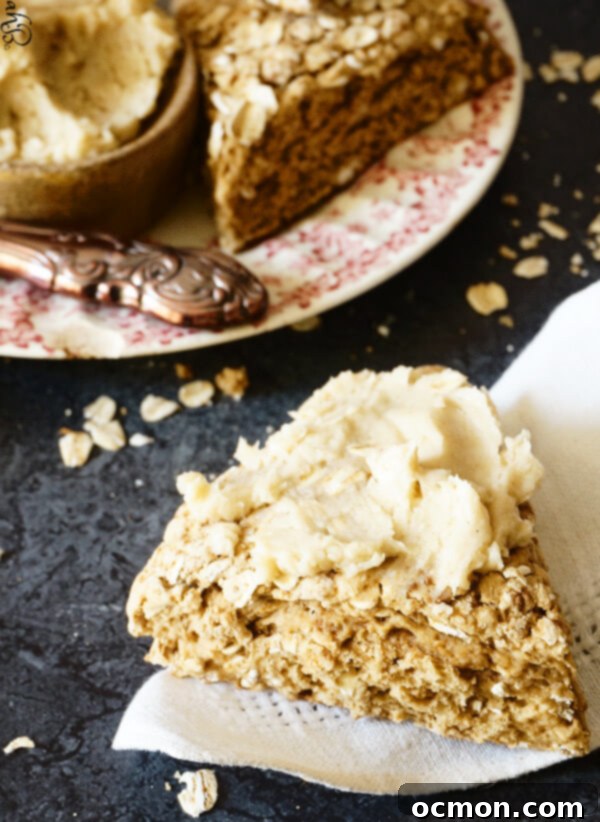 Fluffy Whole Grain Scones with Golden Maple Butter Drizzle, a perfect quick bake