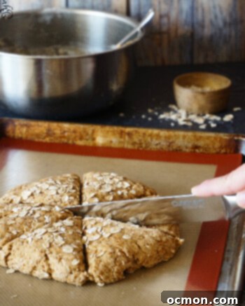 Close-up of freshly baked Whole Grain Scones on a cooling rack, showcasing texture