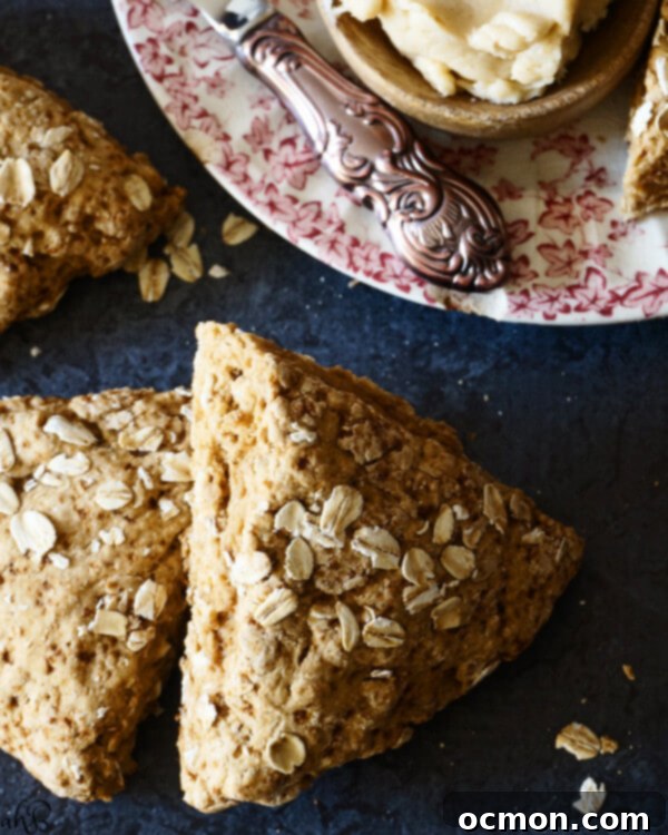 Golden brown Whole Grain Scones artfully arranged, ready for a warm, delicious serving