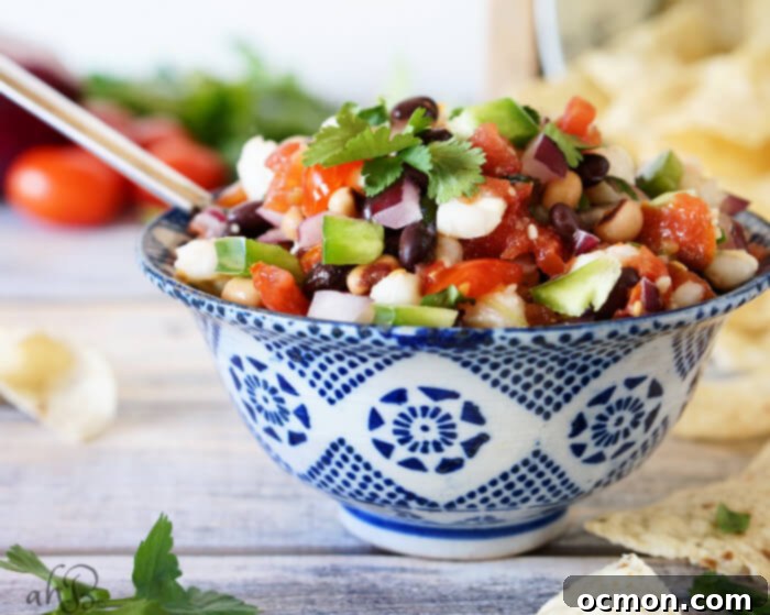 Desert Jewel Salad 3 Colorful Southwest Caviar in a Serving Bowl