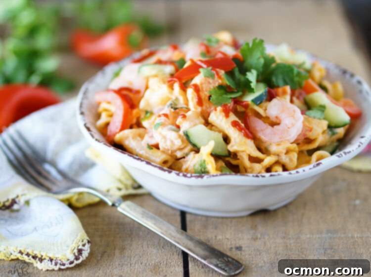Sriracha Shrimp Pasta Salad