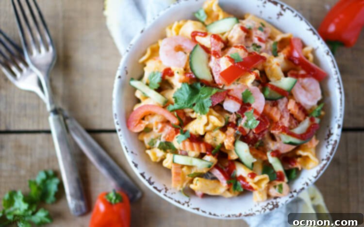 Sriracha Shrimp Pasta Salad