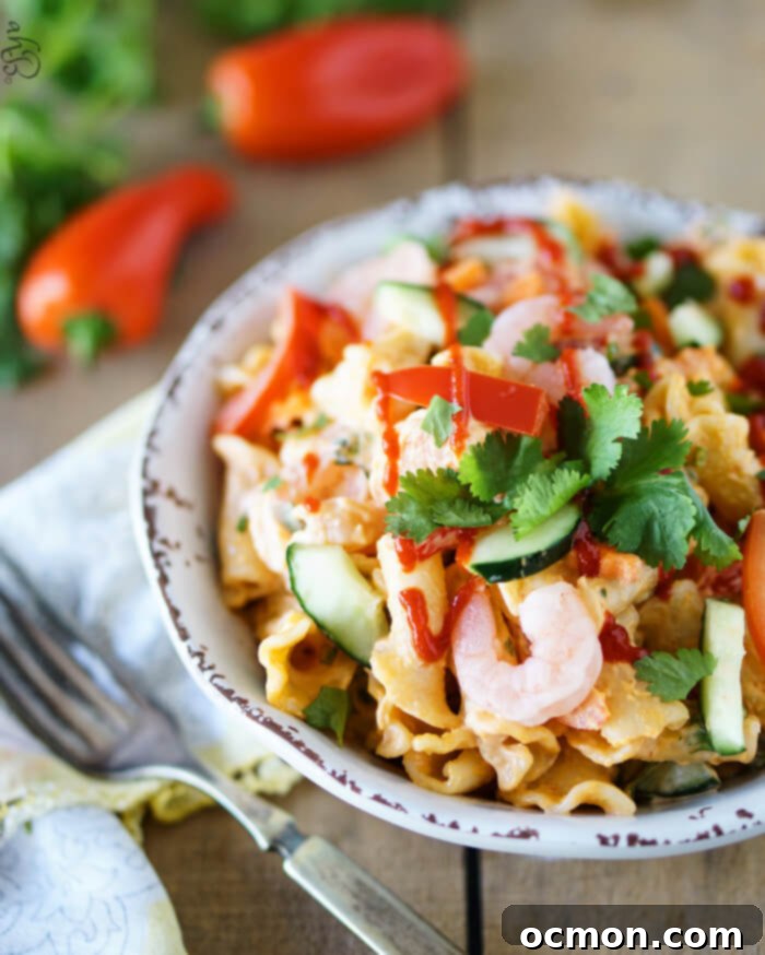 Sriracha Shrimp Pasta Salad