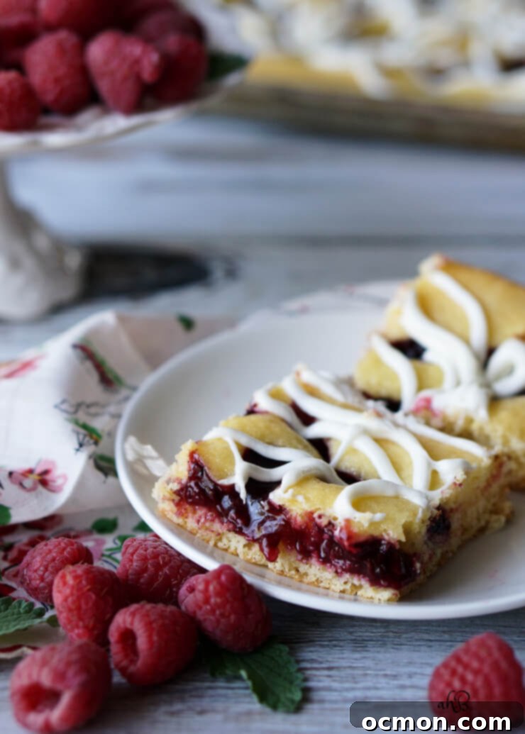 Decadent Raspberry Cream Cheese Bars 6 Raspberry Cream Cheese Squares