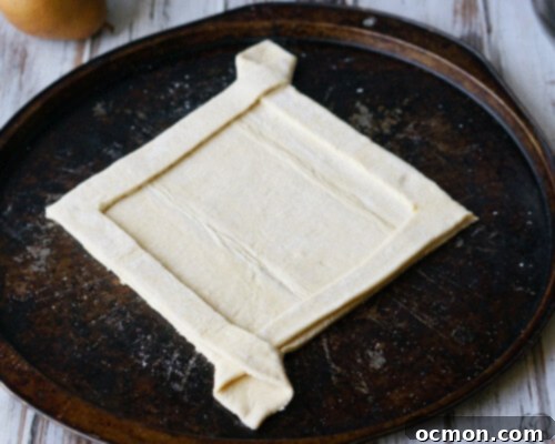 Close-up of fruit arranged on galette dough