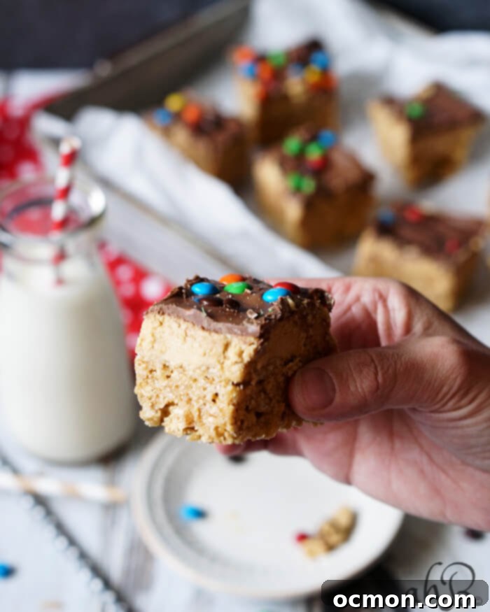 Loaded Peanut Butter Rice Crispy Treats