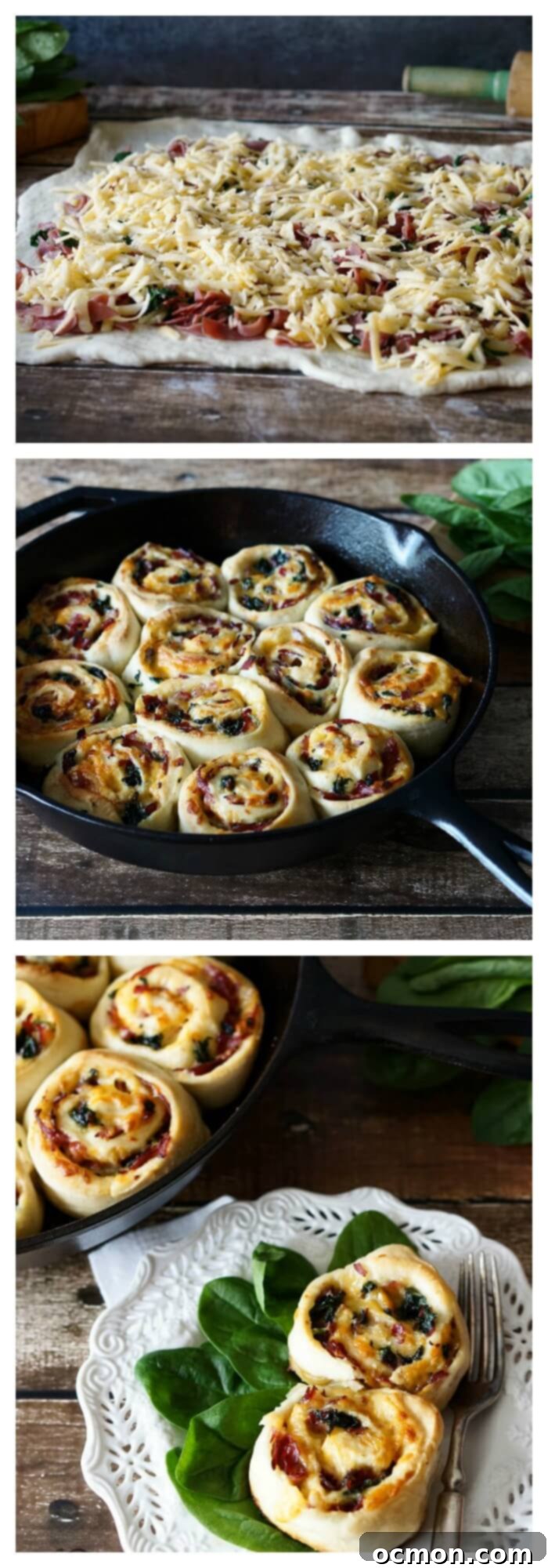 Delicious Roast Beef and Gouda Rolls with melted cheese