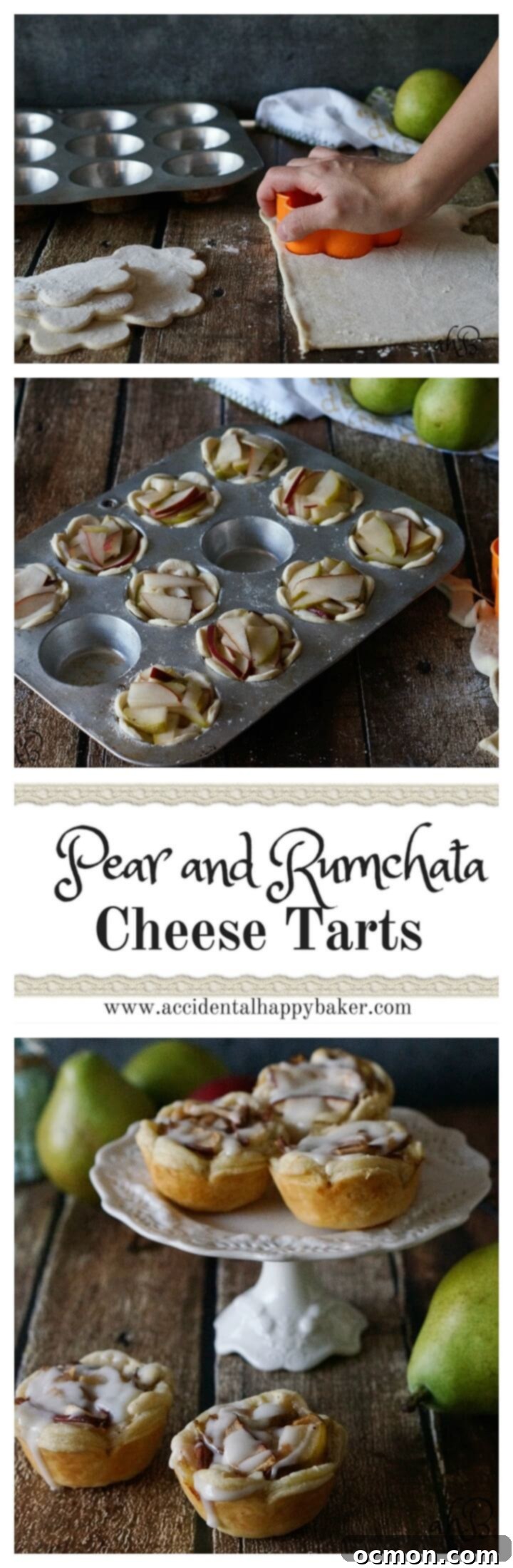 Rumchata Infused Pear Cheesecake Tarts 2 Pear Rumchata Cheese Tarts