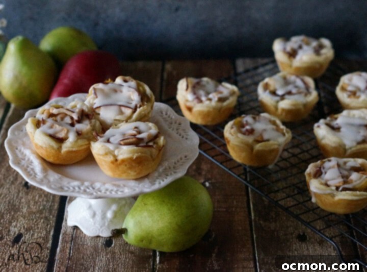 Rumchata Infused Pear Cheesecake Tarts 3 Pear Rumchata Cheese Tarts