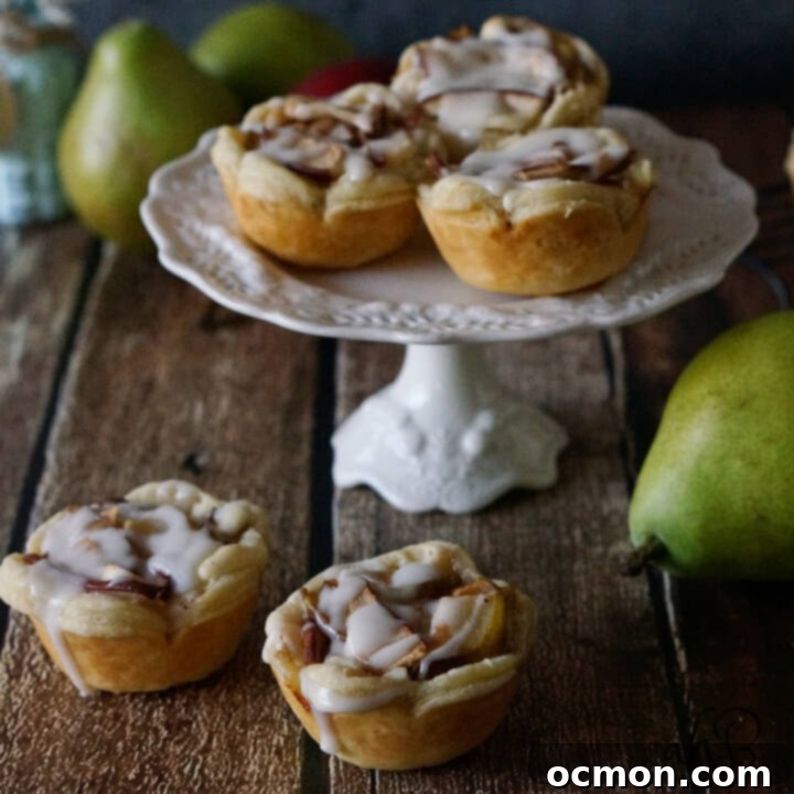 Rumchata Infused Pear Cheesecake Tarts 6 Pear Rumchata Cheese Tarts