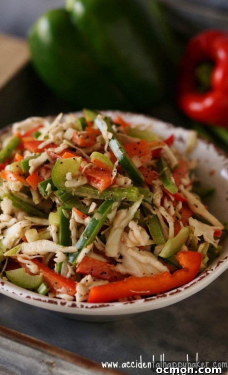 Vibrant Pepper Slaw 2 Bell Pepper Slaw