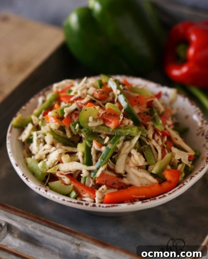Vibrant Pepper Slaw 3 Pepper Slaw