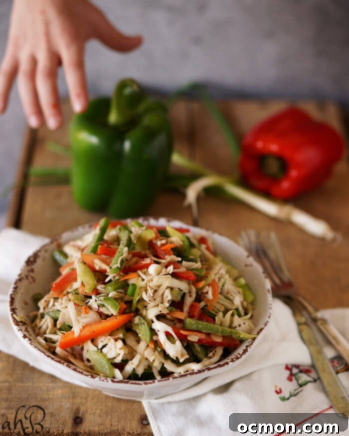 Vibrant Pepper Slaw 4 Pepper Slaw