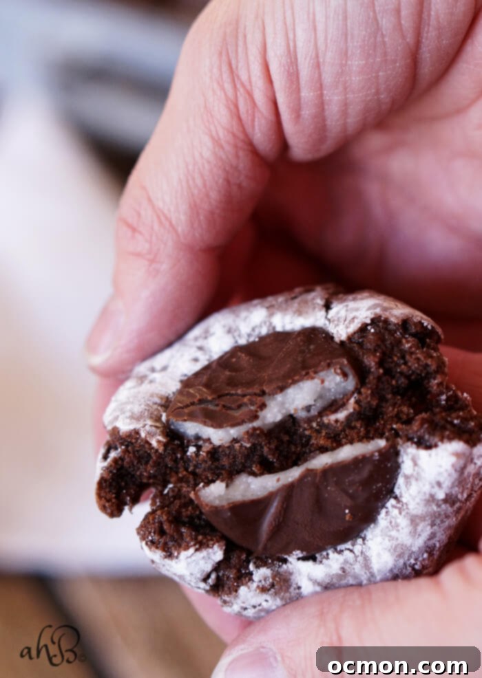 Cool Mint Fudge Crinkles 5 Baked Mint Fudge Crinkles cooling on a wire rack