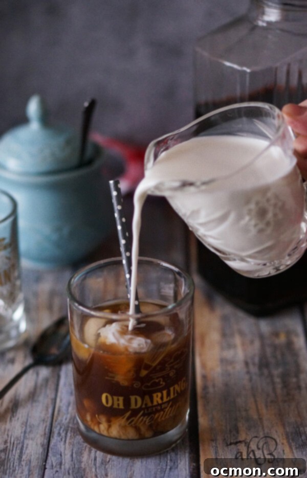 Pitcher Perfect Iced Coffee 4 3 simple steps and you’ve got a pitcher of delicious iced coffee to last you the week! Say goodbye to expensive, over sweetened commercial iced coffee with this easy DIY recipe found on www.accidentalhappybaker.com @AHBamy