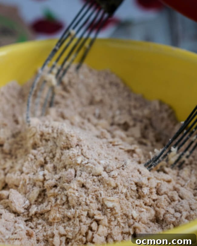 Quick Oatmeal Scones 5 The mixture should be crumbly and pea sized.