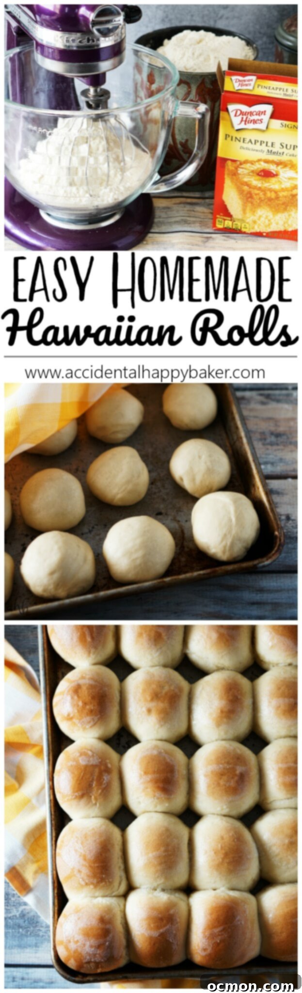 Soft and fluffy Hawaiian rolls, perfect as dinner rolls or for slider buns. Best of all this Hawaiian sweet roll recipe is just 4 ingredients and super easy to make.