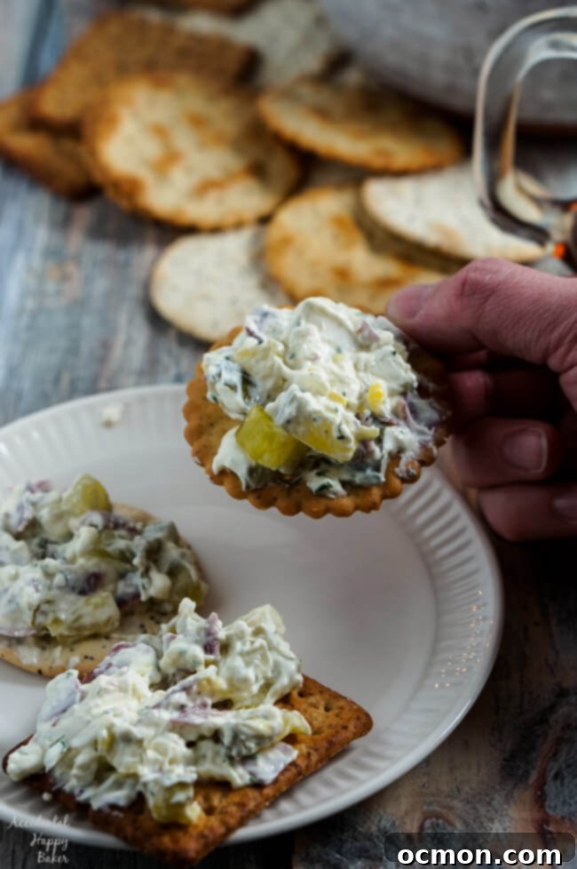 All ingredients for Creamy Dill Pickle Dip laid out before mixing.