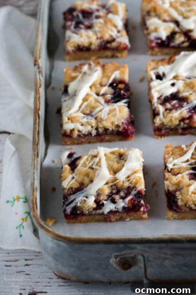 Raspberry White Chocolate Shortbread Bars 6 Wait to cool completely before cutting the raspberry white chocolate shortbread bars.