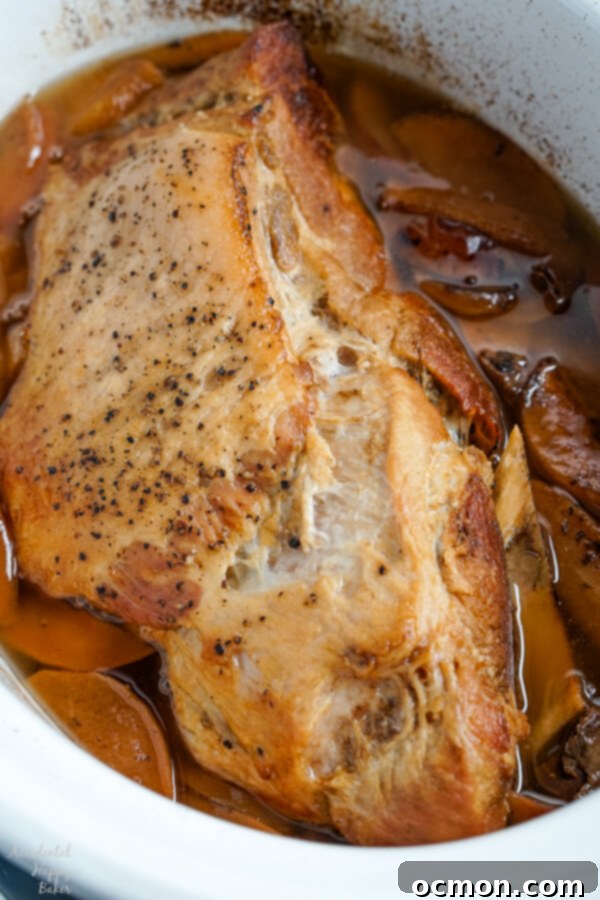 After braising for 7-8 hours on low heat the pork is nice and golden and ready to be shredded. 