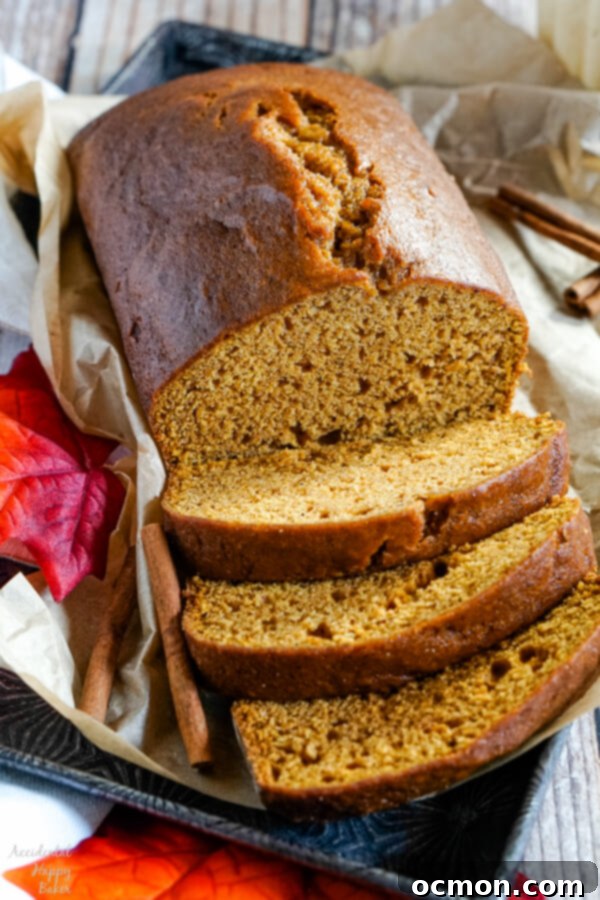 Downeast Maine Pumpkin Bread: a tender, sweet, and moist loaf with rich pumpkin flavor and warm spices, perfect for fall baking.