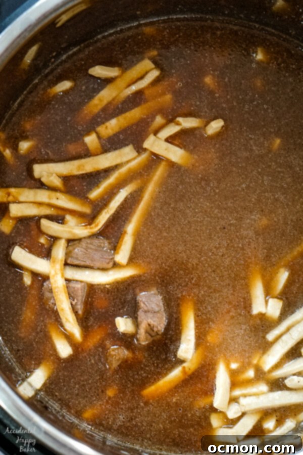 After all the ingredients have been added to the instant pot and it is ready to seal and cook. 