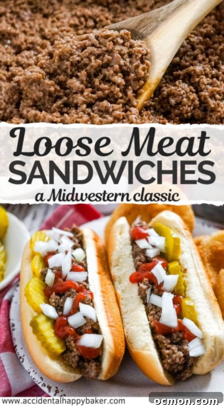Classic Midwestern Loose Meat Sandwiches are simmered in a savory sauce made with spices, beef consommé and Worcestershire sauce. They are cheap, quick and easy to make, perfect for a family dinner.