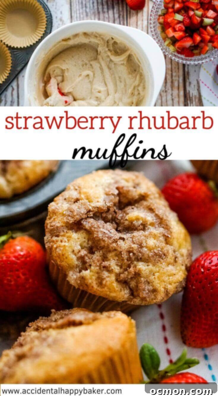 Sweet and Tangy Strawberry Rhubarb Muffins 8 Sweet with a hint of tart, light and fluffy strawberry rhubarb muffins studded with bits of fresh strawberry and rhubarb and topped with a cinnamon streusel.