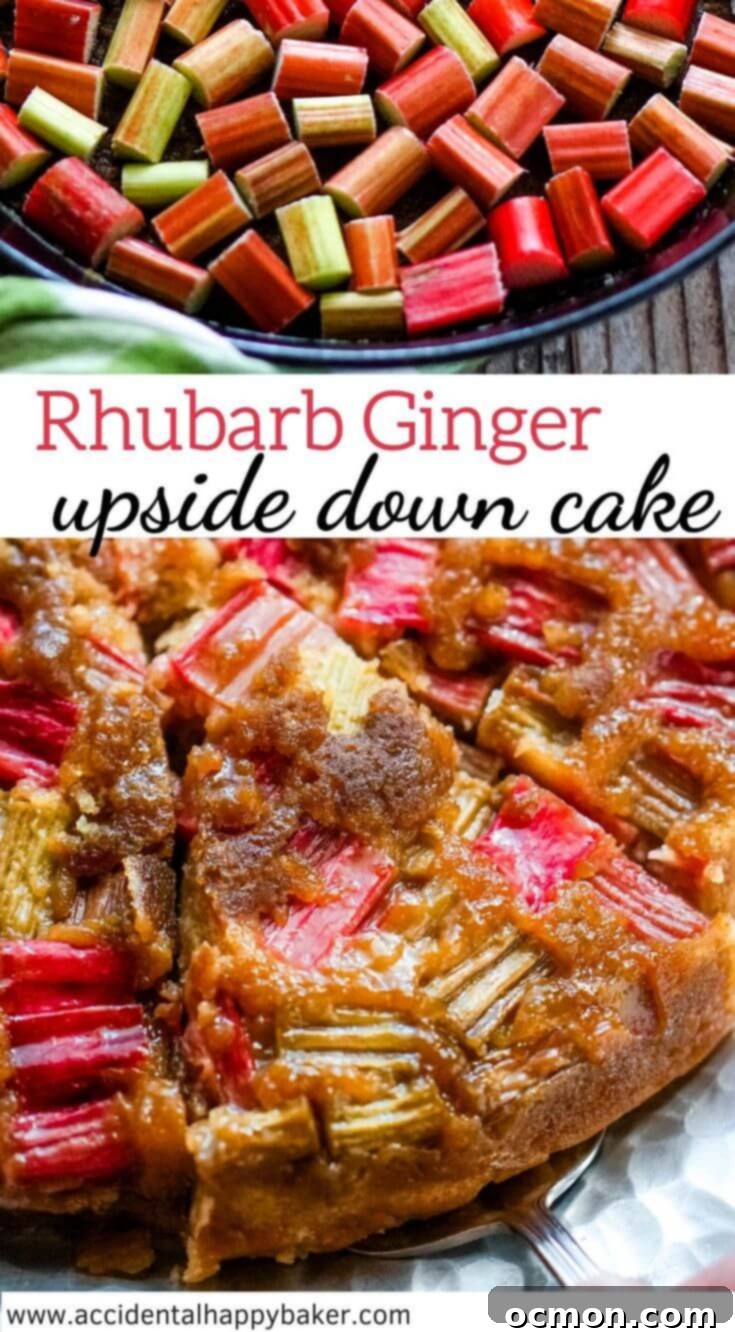 Zingy Rhubarb Ginger Upside Down Cake 10 Rhubarb ginger upside down cake makes a simple and sweet, but stunning dessert with an old fashioned flavor.