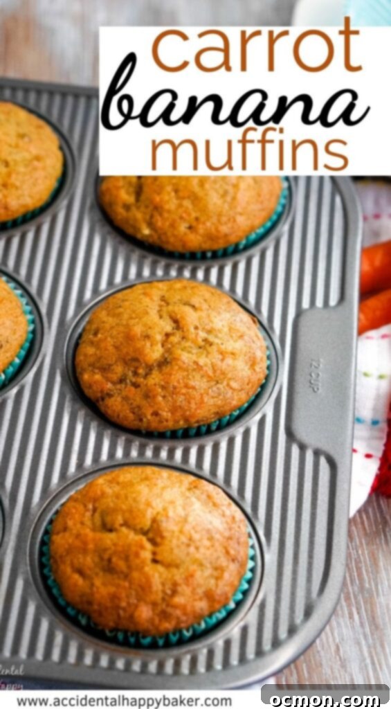 Beautifully arranged Banana Carrot Muffins ready to be served, a perfect blend of banana bread and carrot cake.