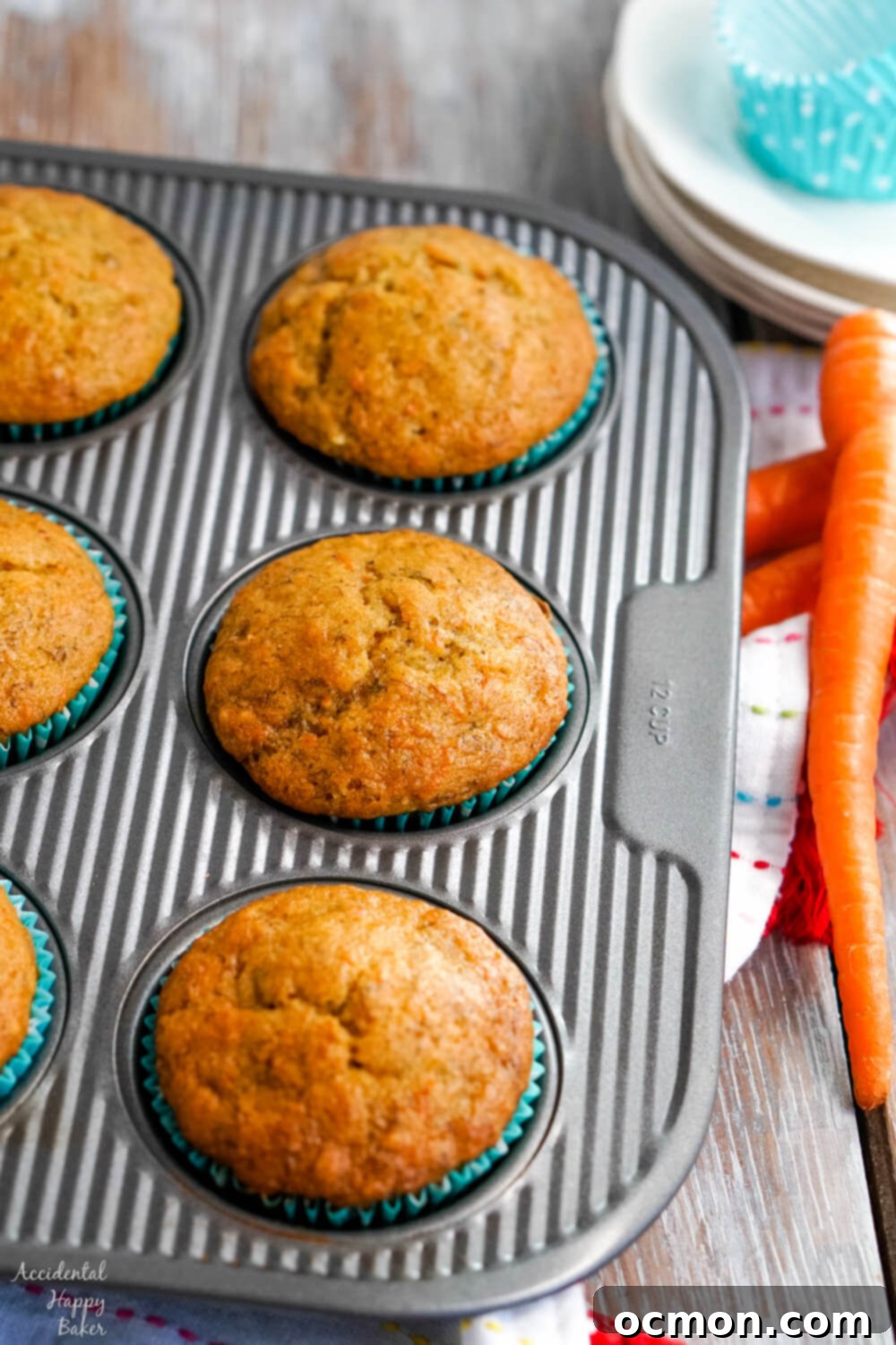 Delicious Banana Carrot Muffins recipe image.