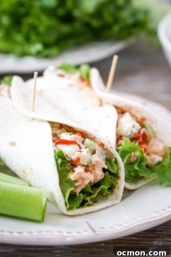 Tangy Buffalo Tuna Twist 2 A bowl of creamy, spicy Buffalo Tuna Salad, ready to be served.